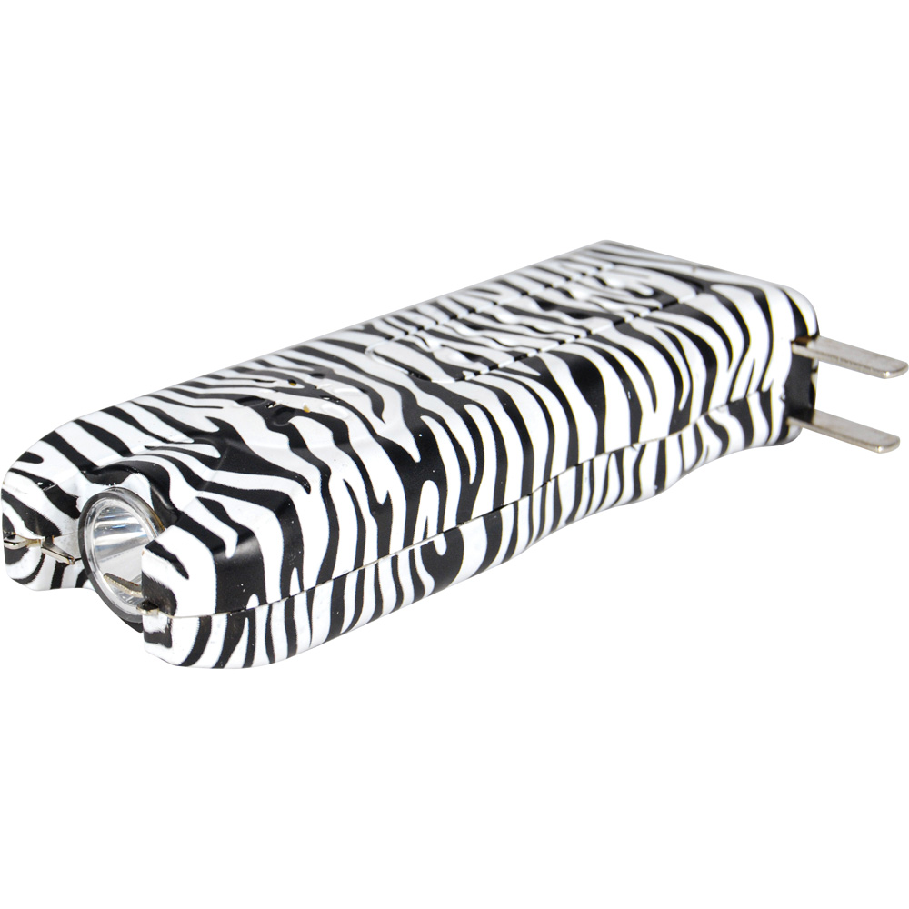 80,000,000 volt MultiGuard Stun Gun Alarm and Flashlight with Built in Charger Zebra view 3
